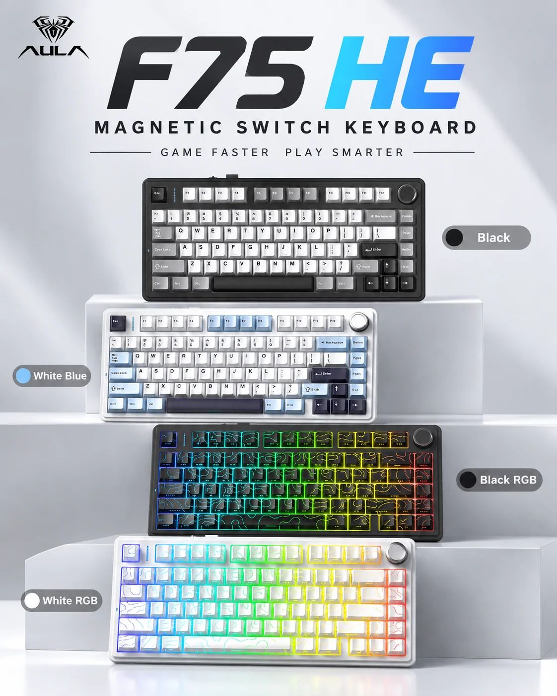 Gaming Keyboard Nearby - AULA F75 HE Magnetic Keyboard 75%