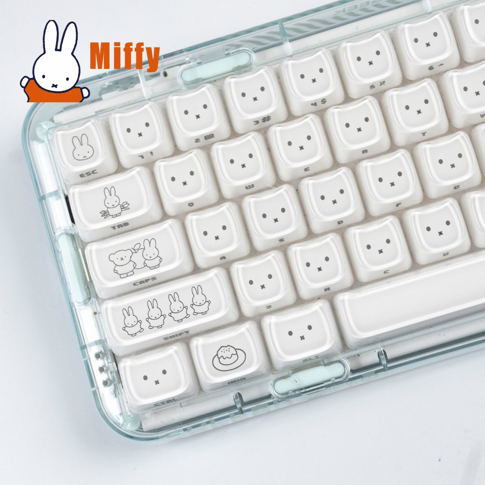Kawaii Miffy Keycaps Cute Rabb - Gaming Keyboard Nearby ulasan dan harga