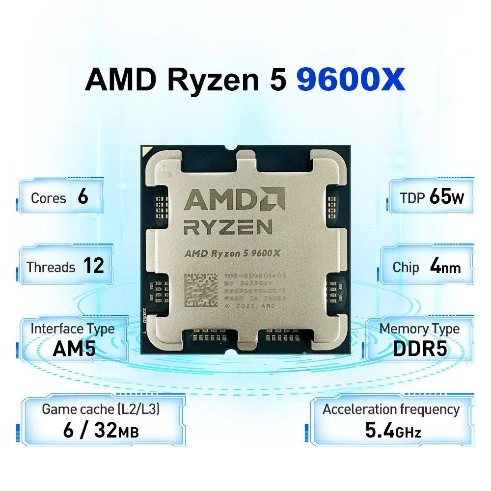 AMD Ryzen 5 9600X L3=32M 5.4GH - Amd Cpu Ryzen 7 ulasan dan harga